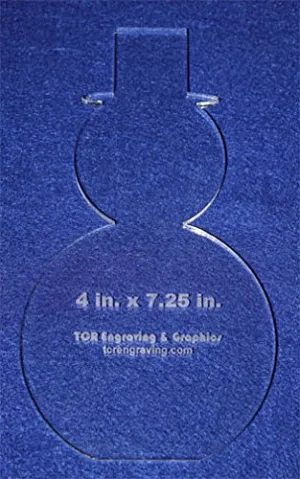 Snowman Quilting Template ~1/4" Thick - Acrylic - Long Arm / Hand
