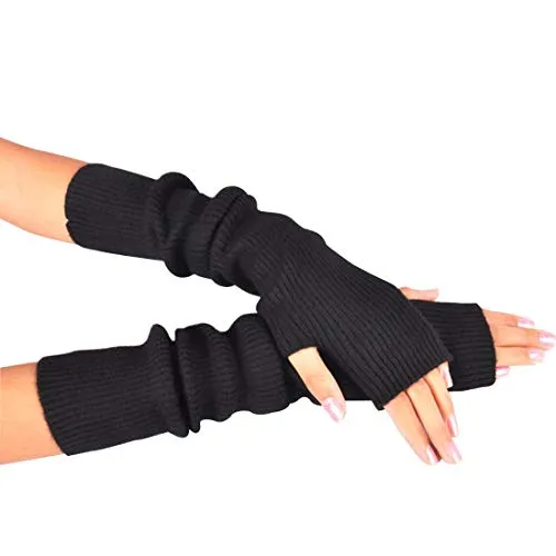 Soft Wool Blend Arm Warmers for Women