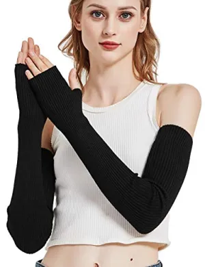 Soft Wool Blend Arm Warmers for Women