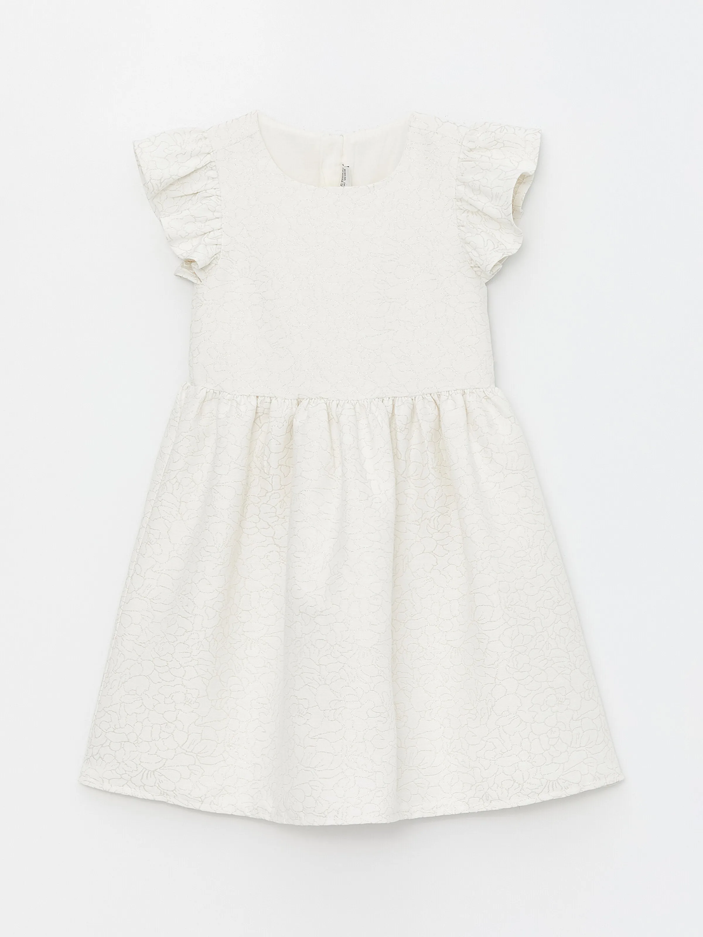 Square Neck Patterned Girls Dress