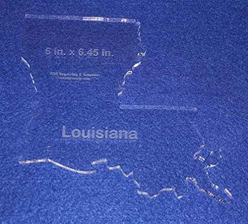 State of Louisiana Template 6" X 5.72" - Clear 1/4" Thick Acrylic