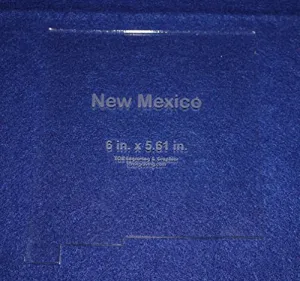 State of New Mexico Template 6" X 5.61" - Clear ~1/4" Thick Acrylic