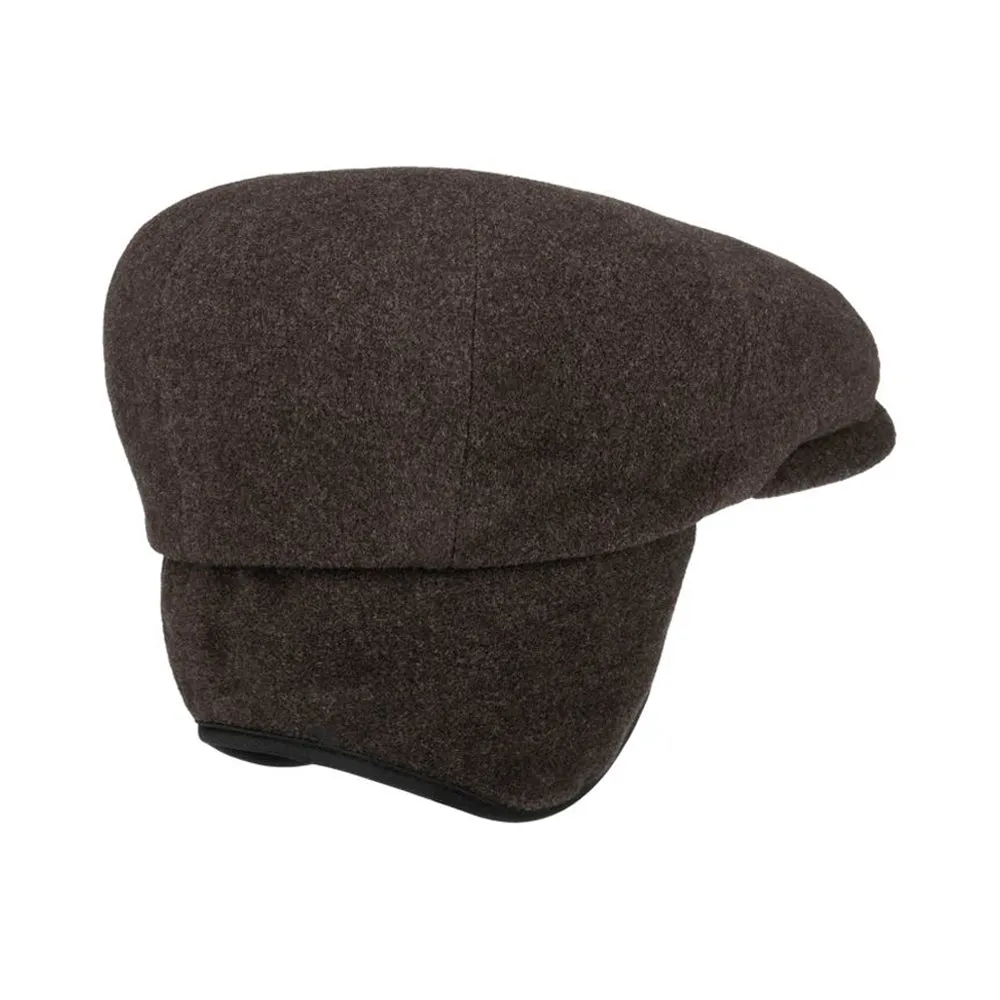 Stetson - Kent Wool Earflaps - Sixpence/Flat Cap - Brown
