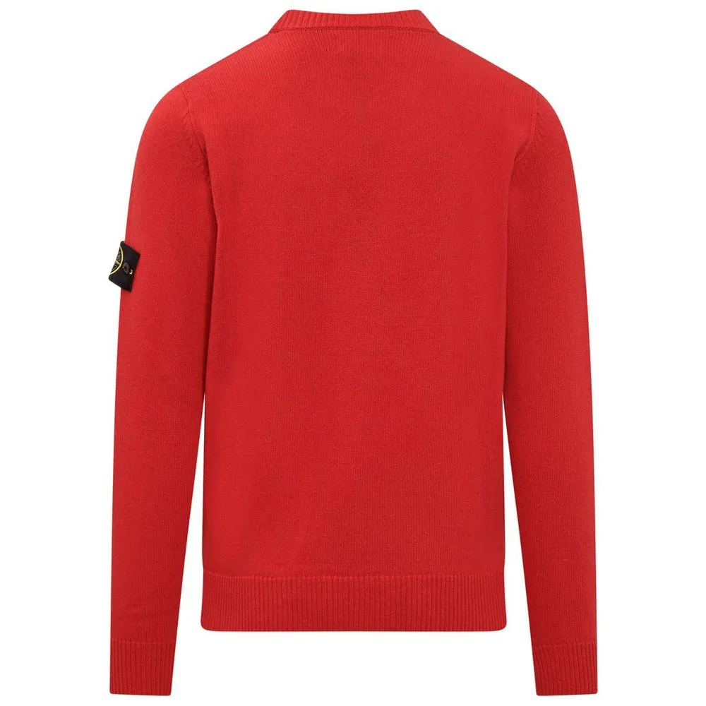 Stone Island Red Wool Sweater