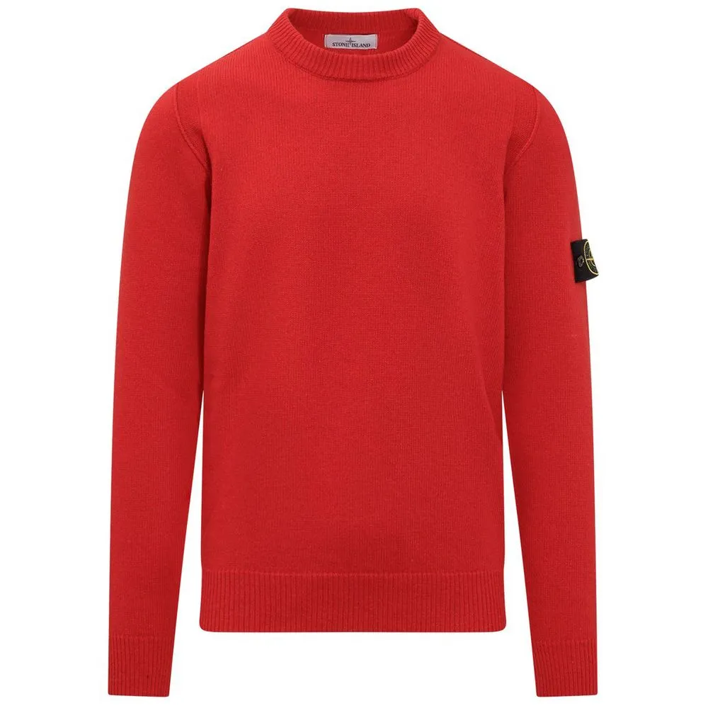 Stone Island Red Wool Sweater