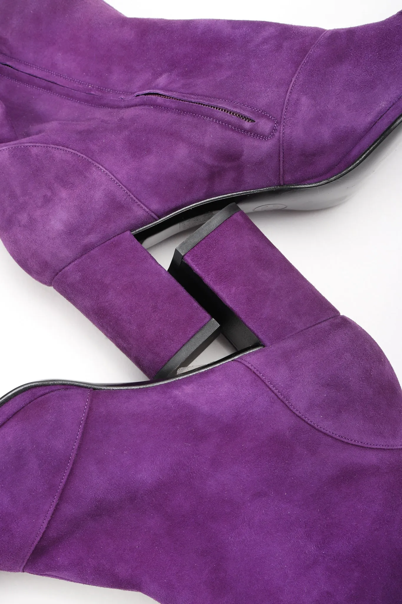 Suede Cap Toe Ankle Boots