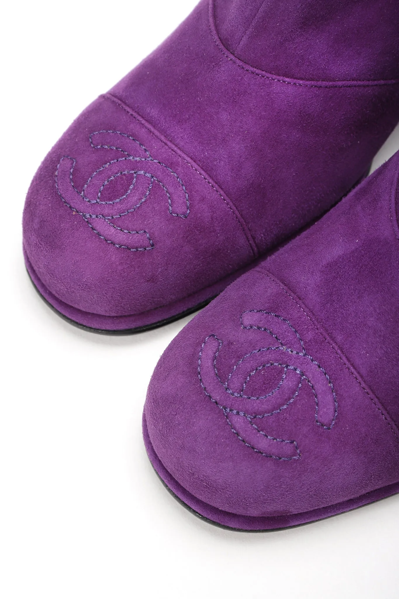 Suede Cap Toe Ankle Boots