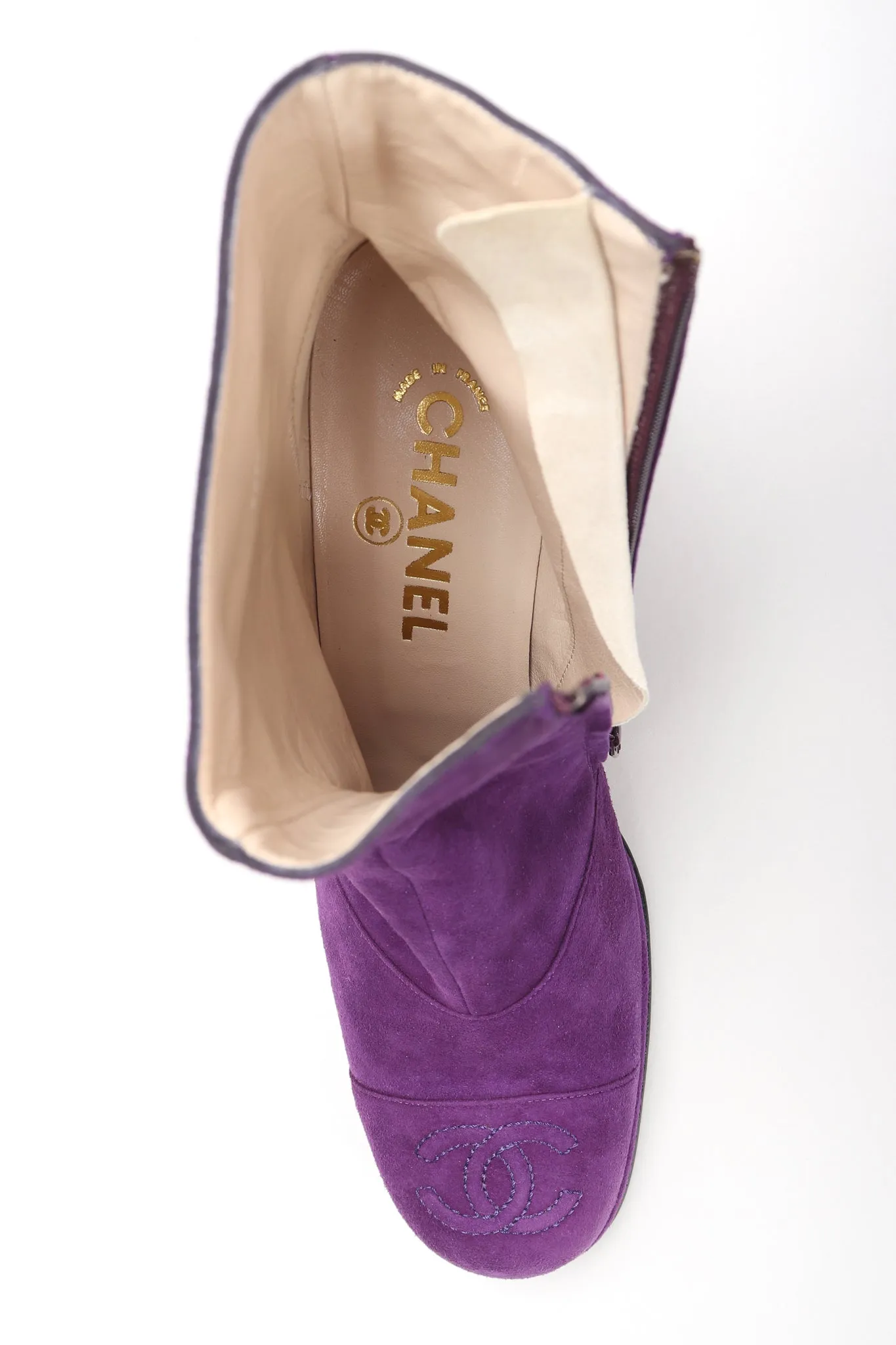 Suede Cap Toe Ankle Boots