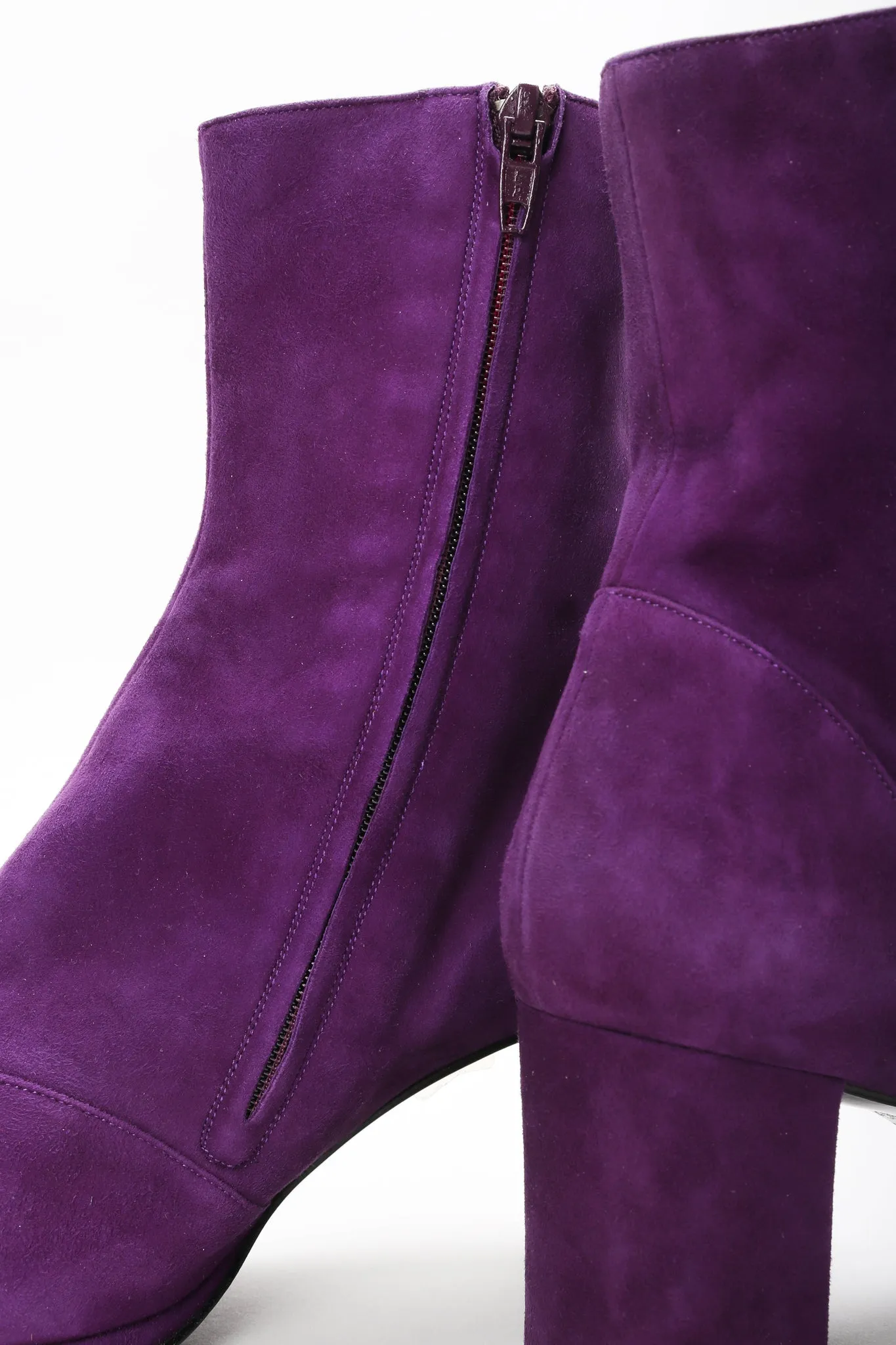 Suede Cap Toe Ankle Boots