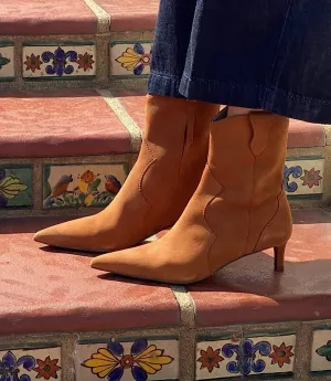 Suede Stiletto Ankle Boots