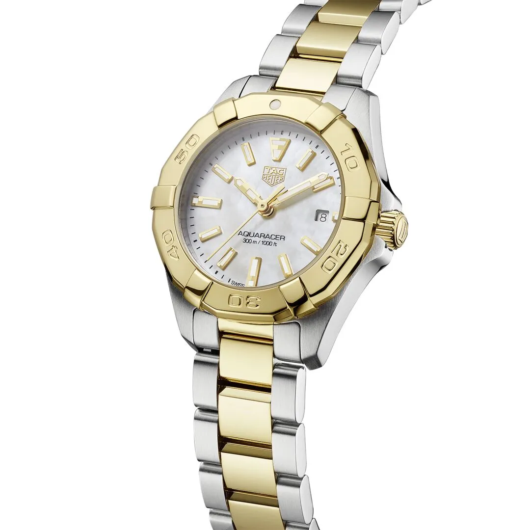 TAG Heuer Aquaracer Ladies' Quartz Movement White Mother-of-Pearl Dial Watch