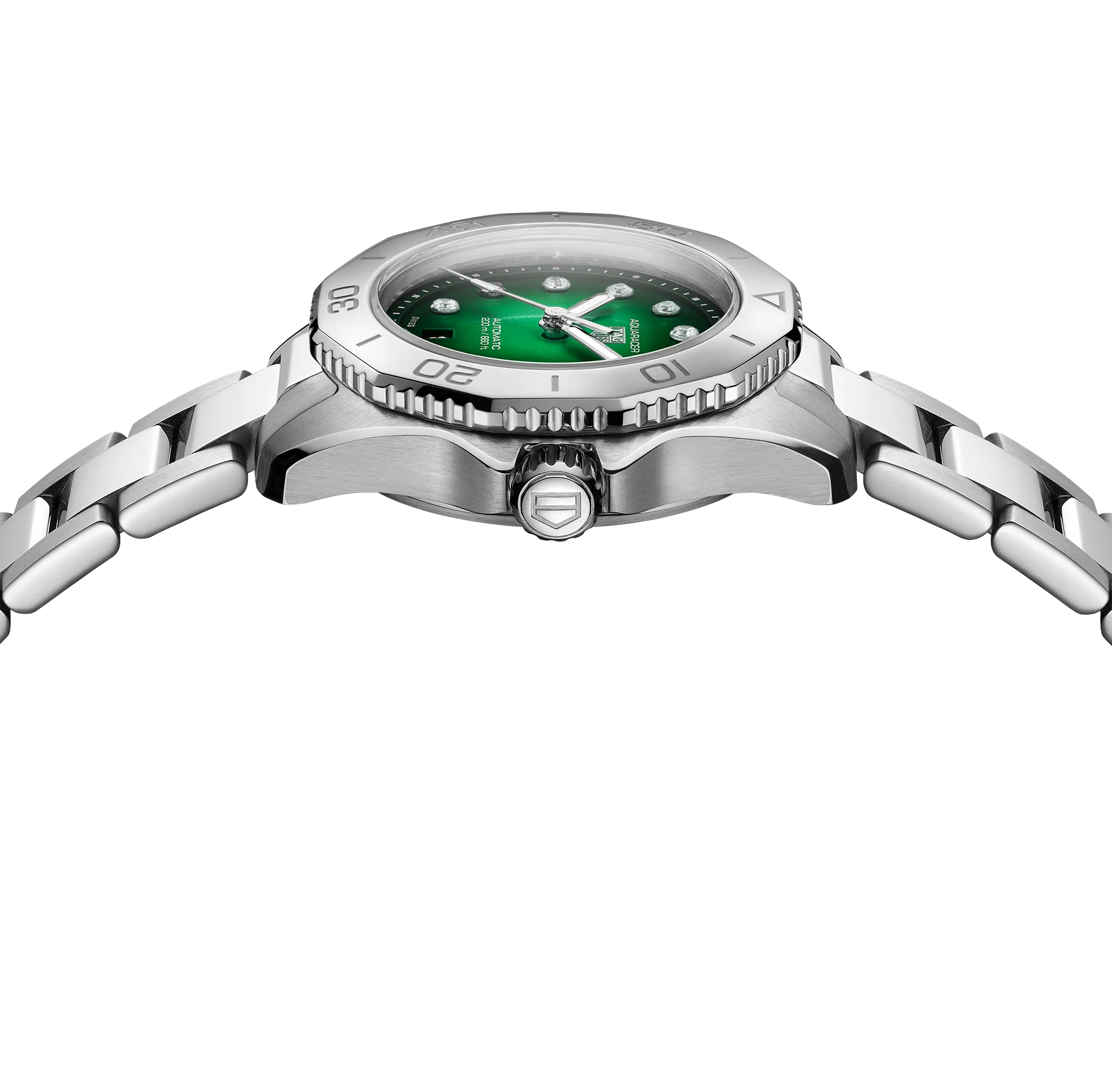 TAG Heuer Aquaracer Professional 200 Watch with Green Mother of Pearl Dial