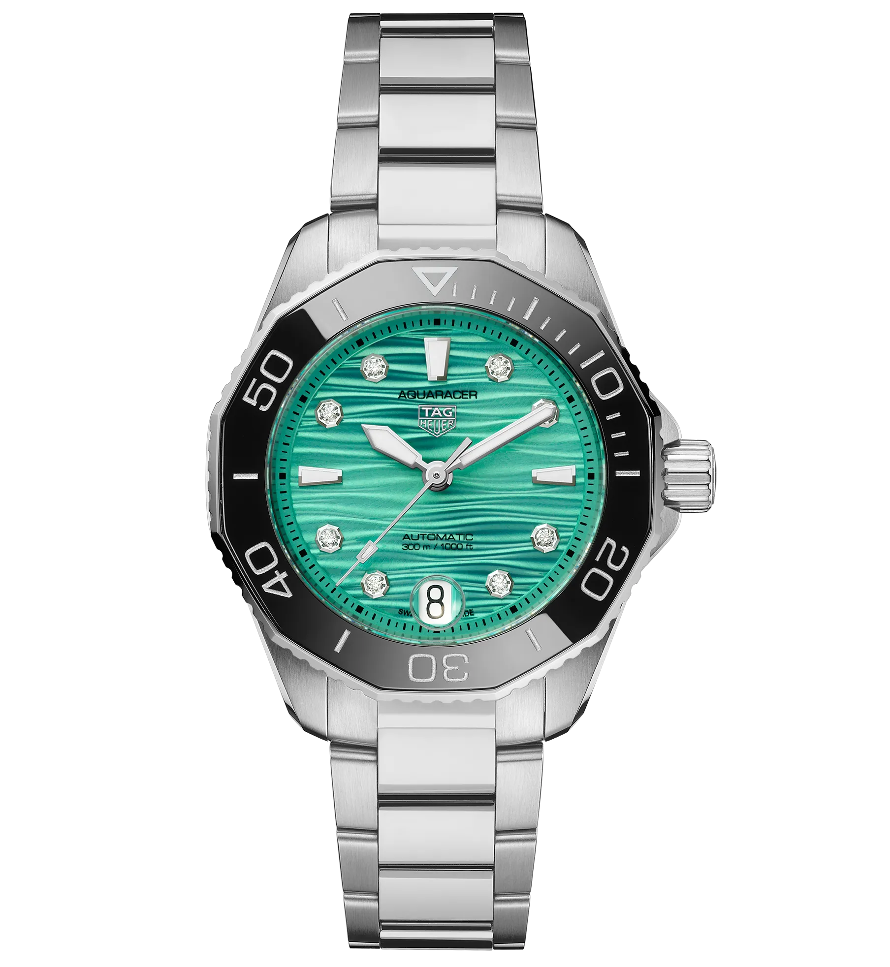 TAG Heuer Aquaracer Professional 300 Watch with a Bold Turquoise Dial