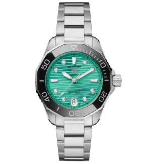 TAG Heuer Aquaracer Professional 300 Watch with a Bold Turquoise Dial