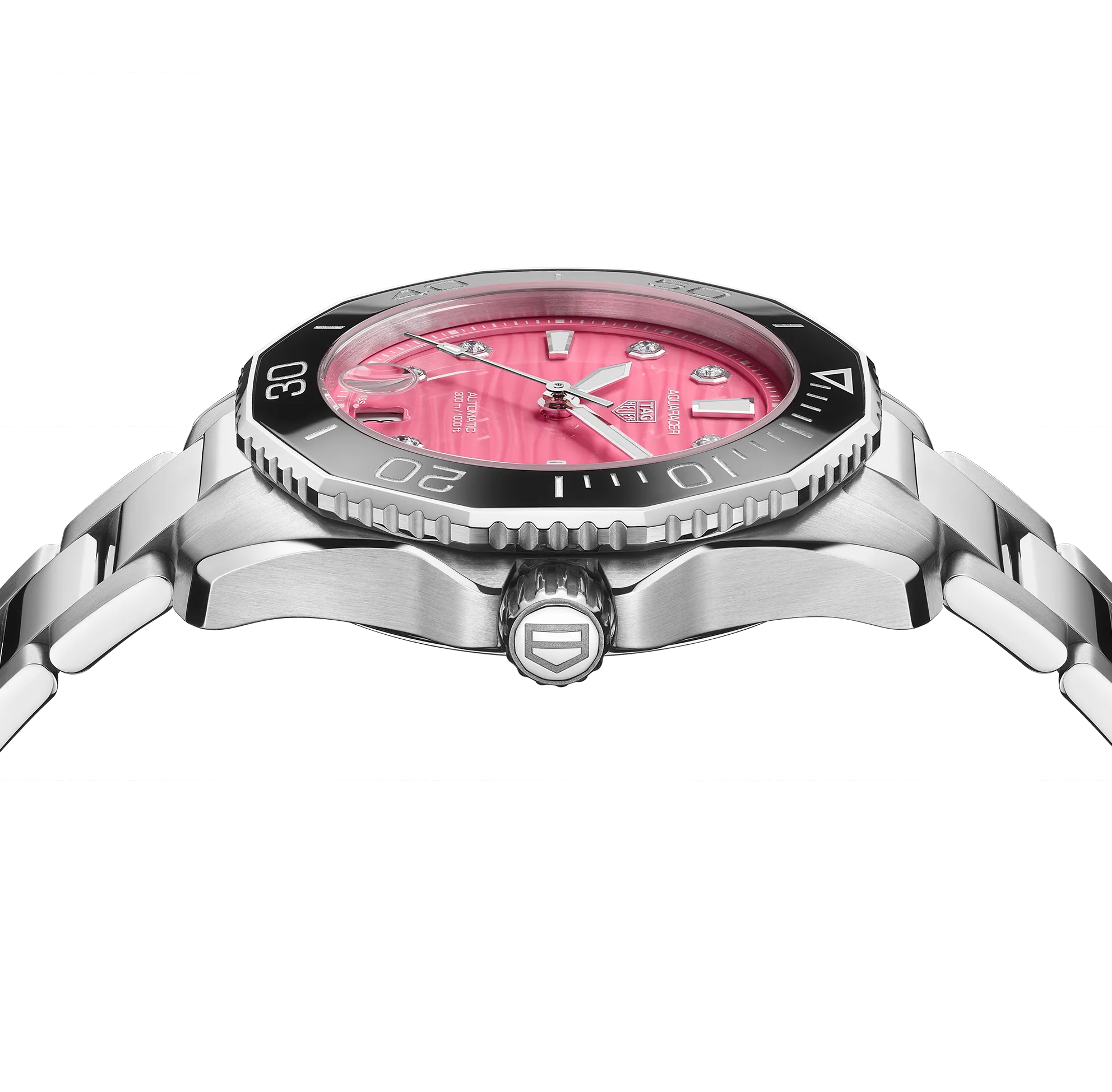 TAG Heuer Aquaracer Professional 300 Watch with a Pink Dial