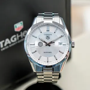 TAG HEUER Carrera Automatic Watch WV211A-2 "Geneva National Resort & Club" Dial Calibre 5 Date Indicator Wristwatch ALL Original, Double Box & Papers!