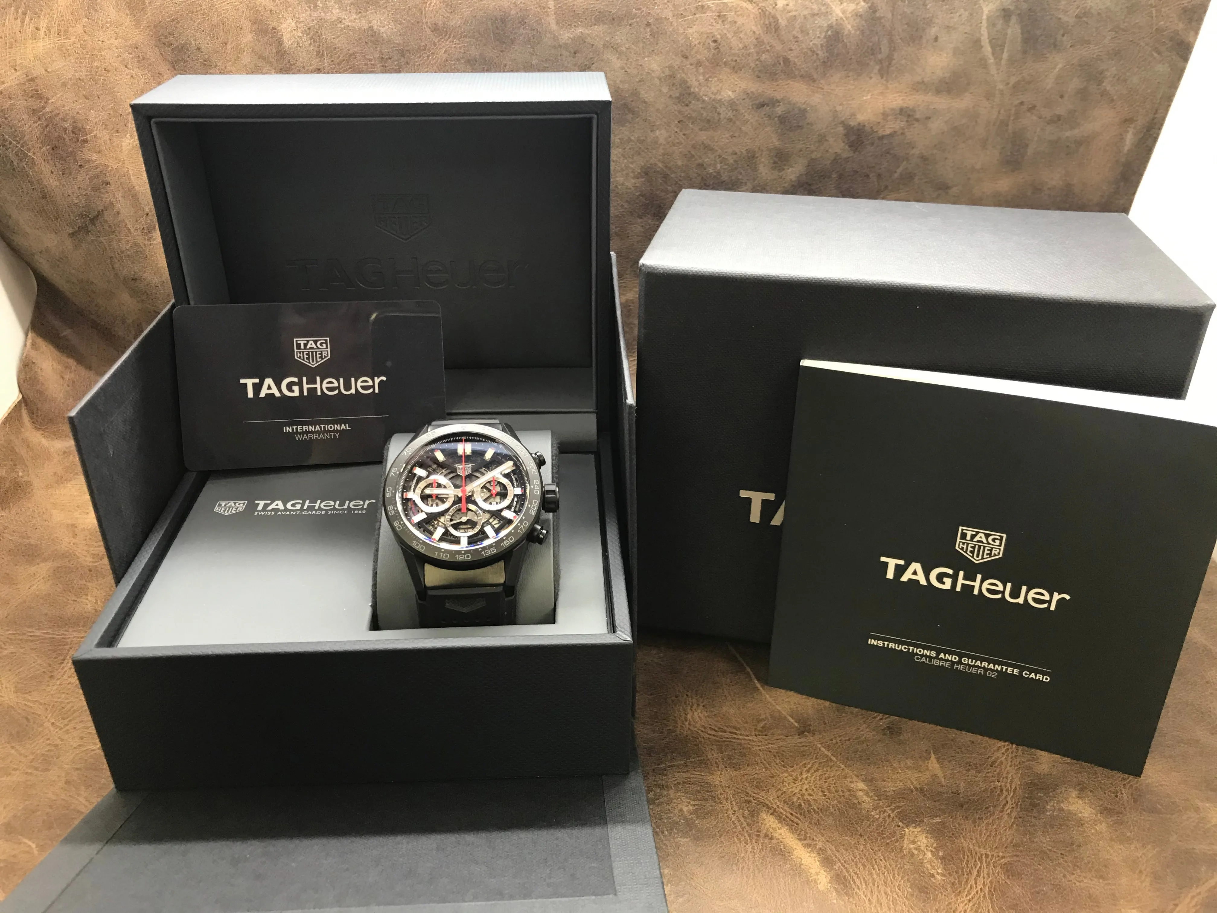 TAG Heuer Carrera Calibre 02 Carrera CBG2090 Black Skeleton Dial Automatic Men's Watch