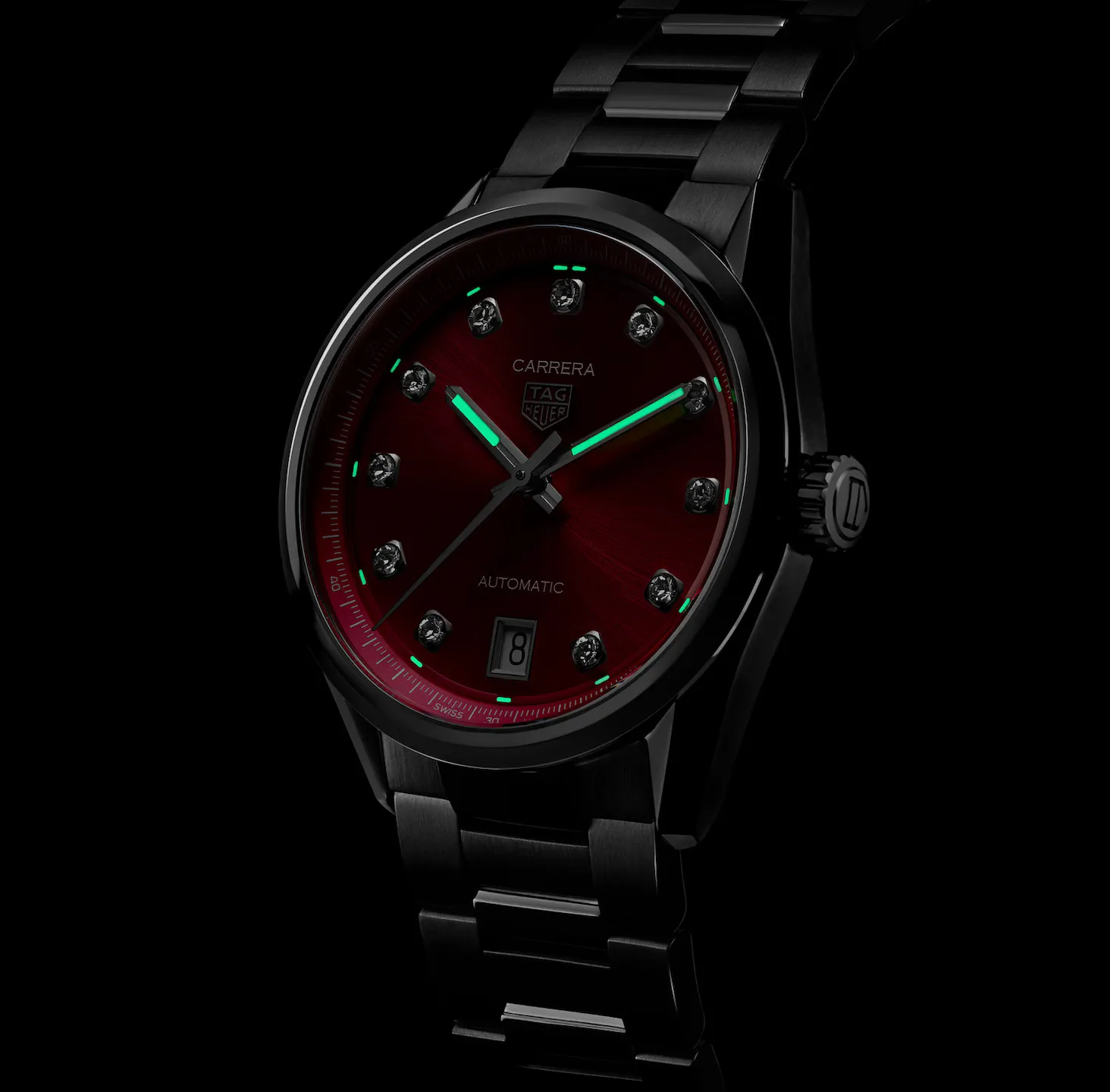 TAG Heuer Carrera Date Watch with Hot Pink Dial