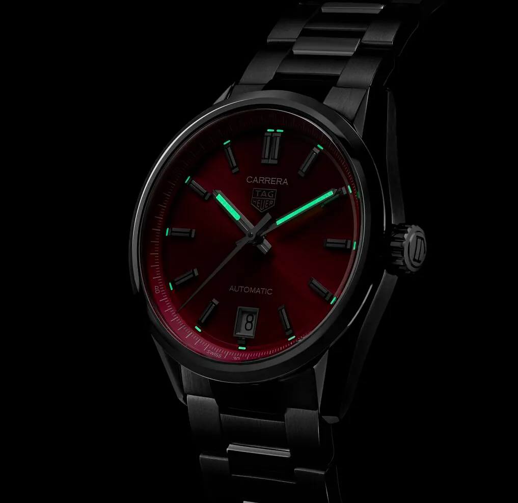 TAG Heuer Carrera Date Watch with Pink Dial