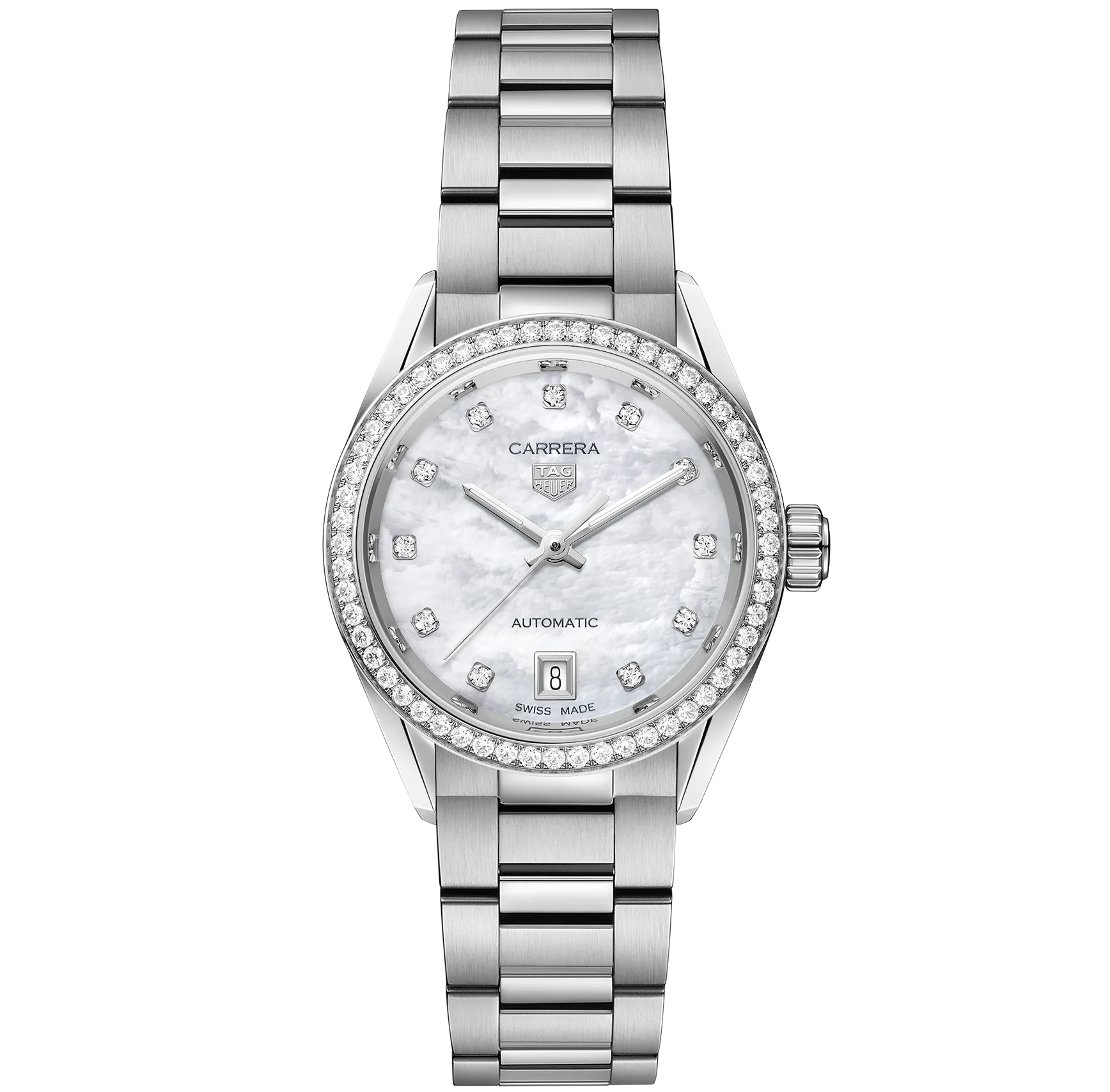 TAG Heuer Carrera Date Watch with Stainless Steel Bracelet