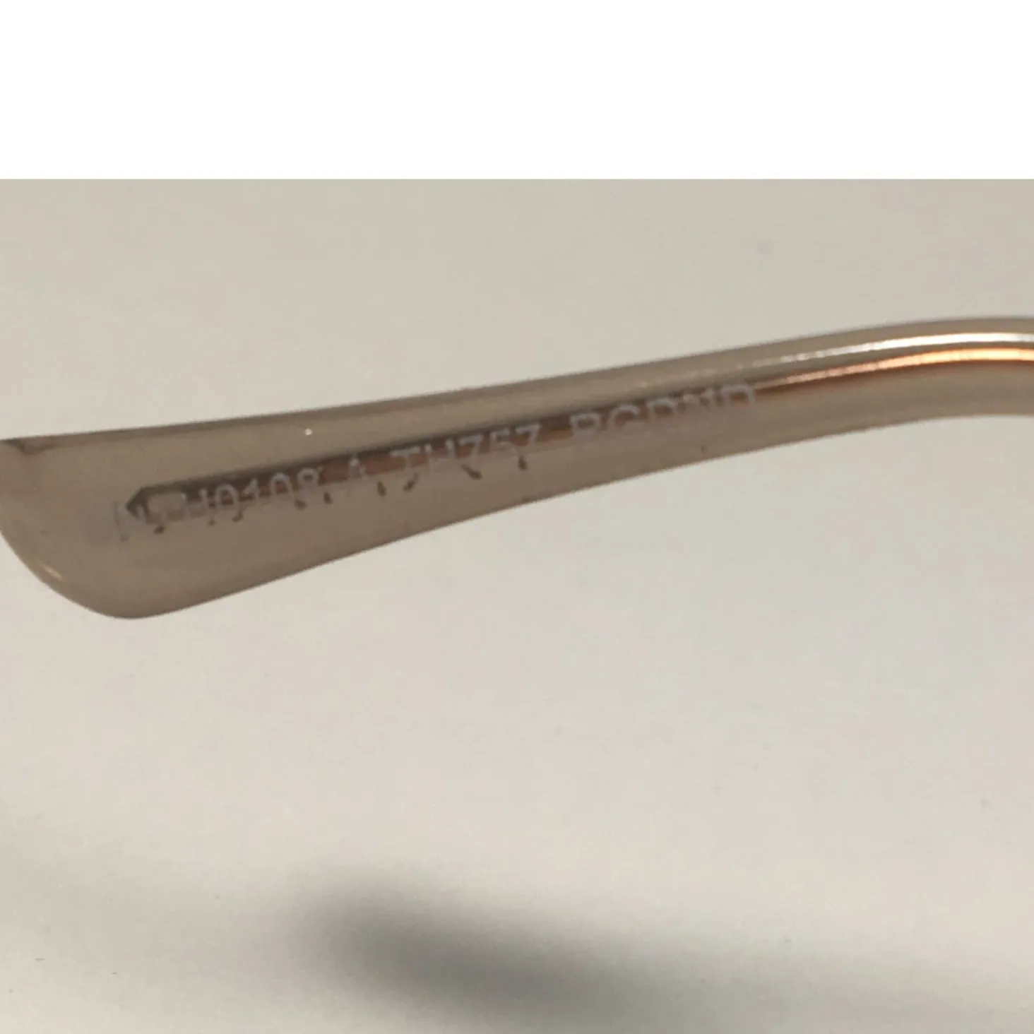 Tahari Aviator Pilot Sunglasses Rose Gold and Nude Frame Blue Lens TH757 RGDND