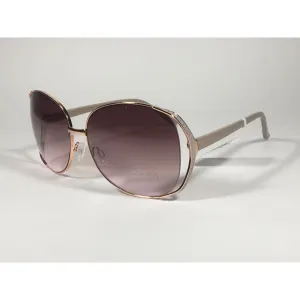 Tahari Oversized Sunglasses Nude Rose Gold Frame Rose Gradient Lens TH751 RGDND