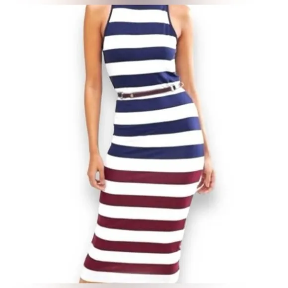 Ted Baker| Striped Yuni Rowing Midi Dress, Nautical &amp; Elegant Style•••Size 1