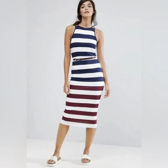 Ted Baker| Striped Yuni Rowing Midi Dress, Nautical &amp; Elegant Style•••Size 1
