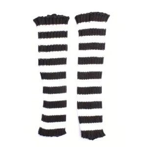 TILLY ARMWARMERS - WHITE STRIPE