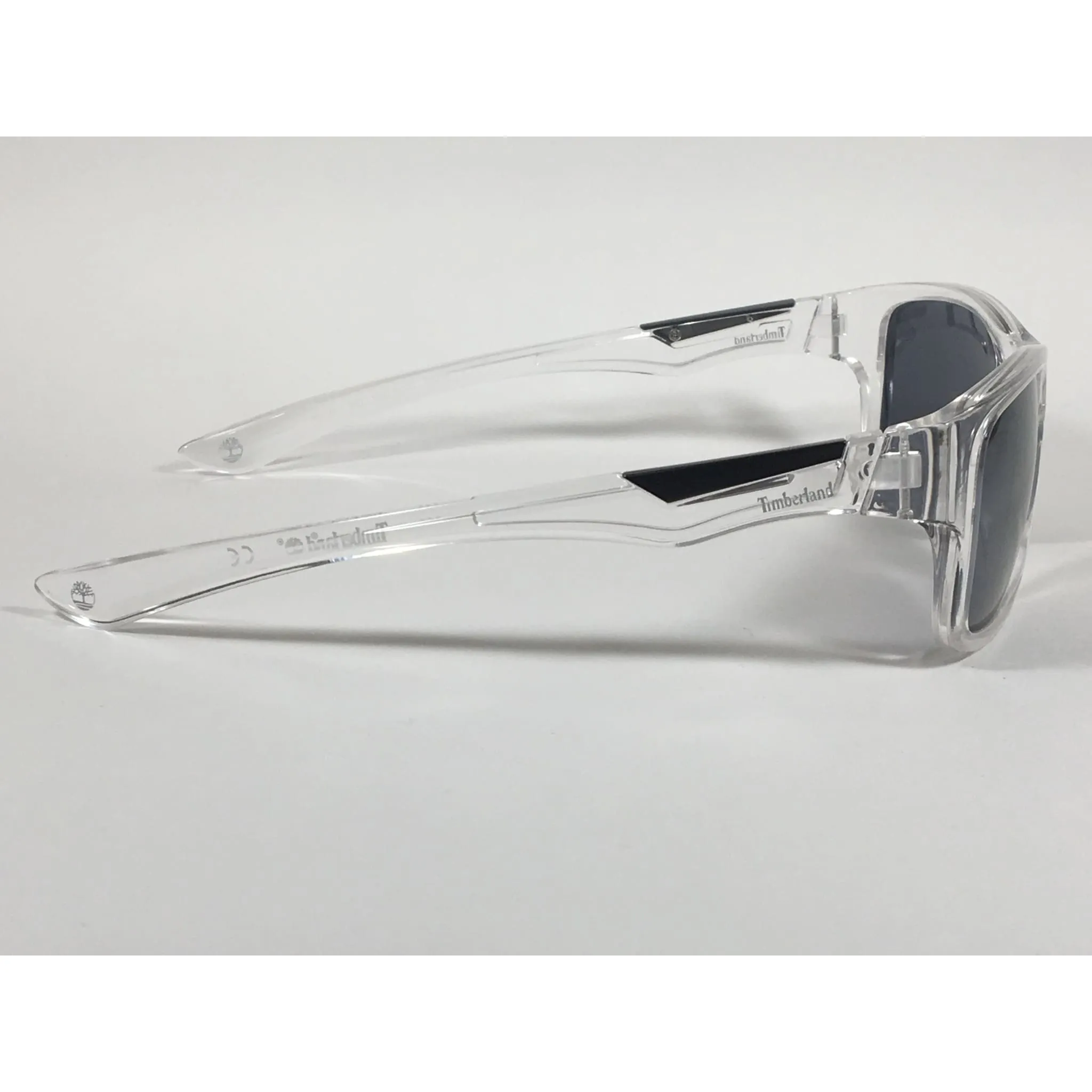 Timberland Polarized Sport Sunglasses Clear Crystal Mirror Lens TB7155 26D