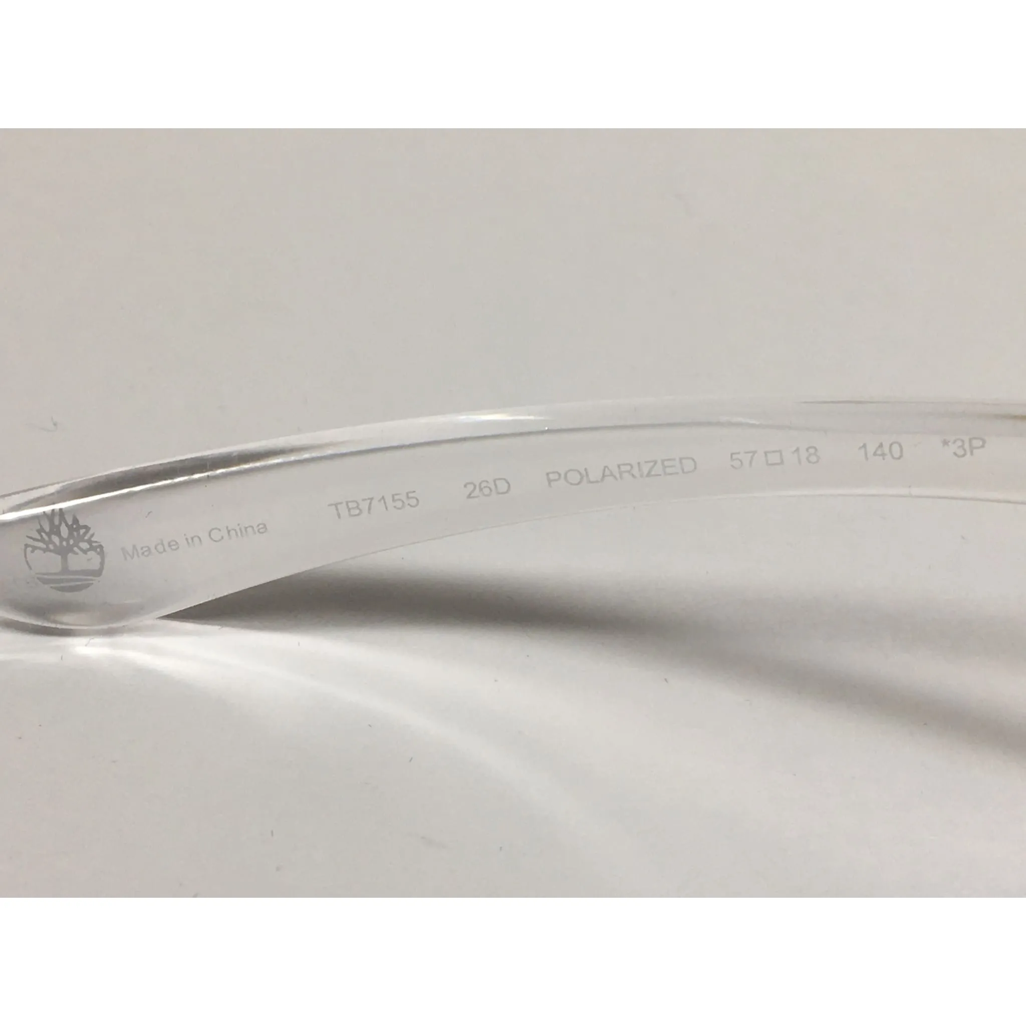 Timberland Polarized Sport Sunglasses Clear Crystal Mirror Lens TB7155 26D