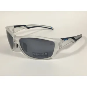Timberland Polarized Wrap Sunglasses Smoke Crystal Gray Lens TB7150 26D