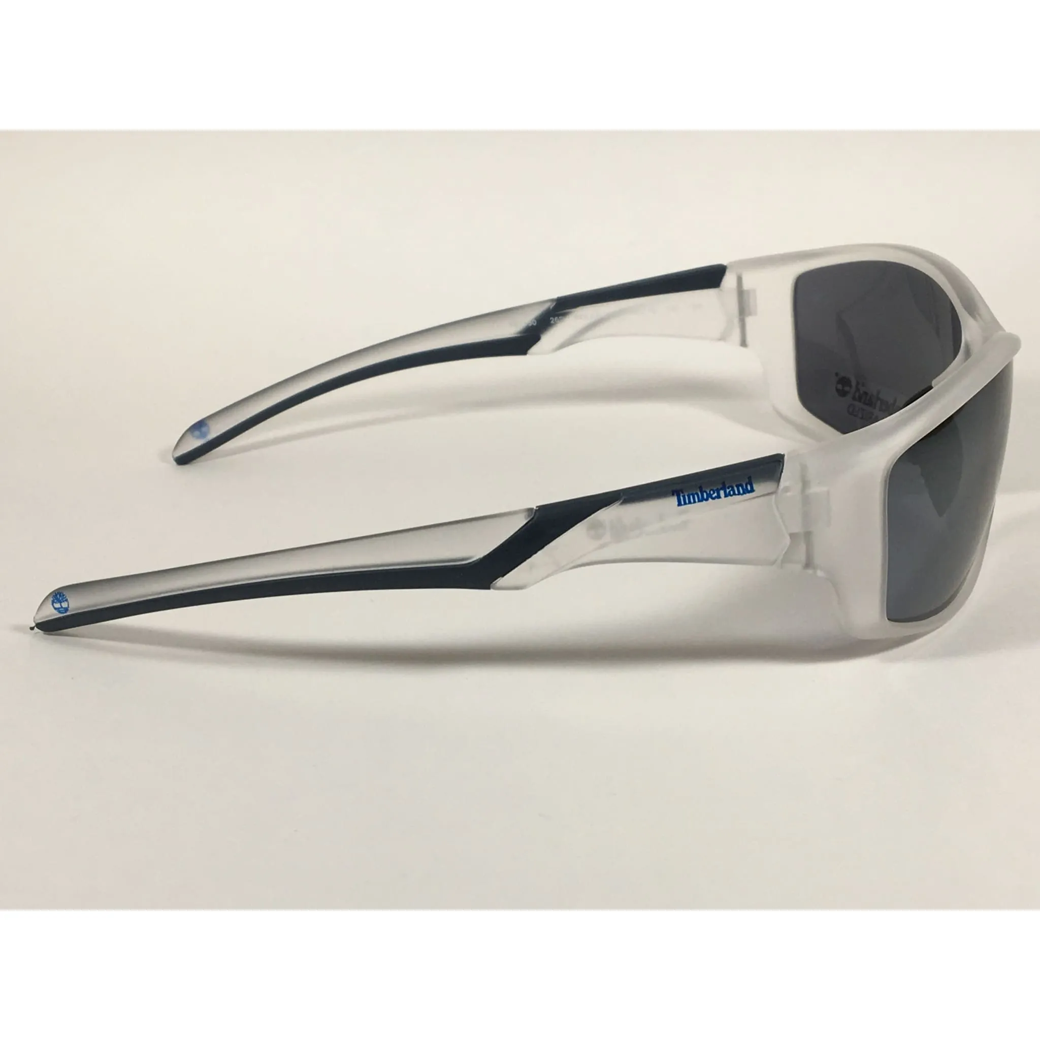 Timberland Polarized Wrap Sunglasses Smoke Crystal Gray Lens TB7150 26D