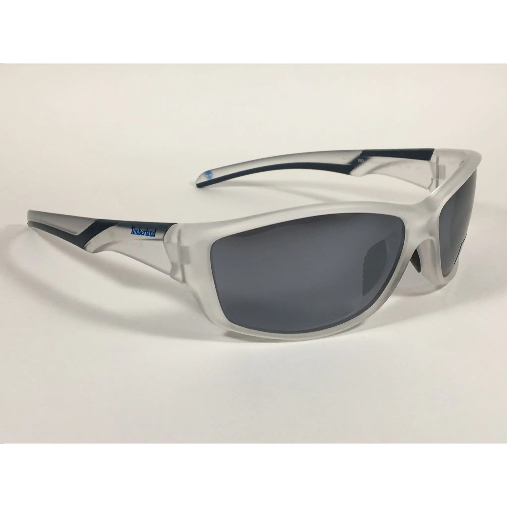 Timberland Polarized Wrap Sunglasses Smoke Crystal Gray Lens TB7150 26D