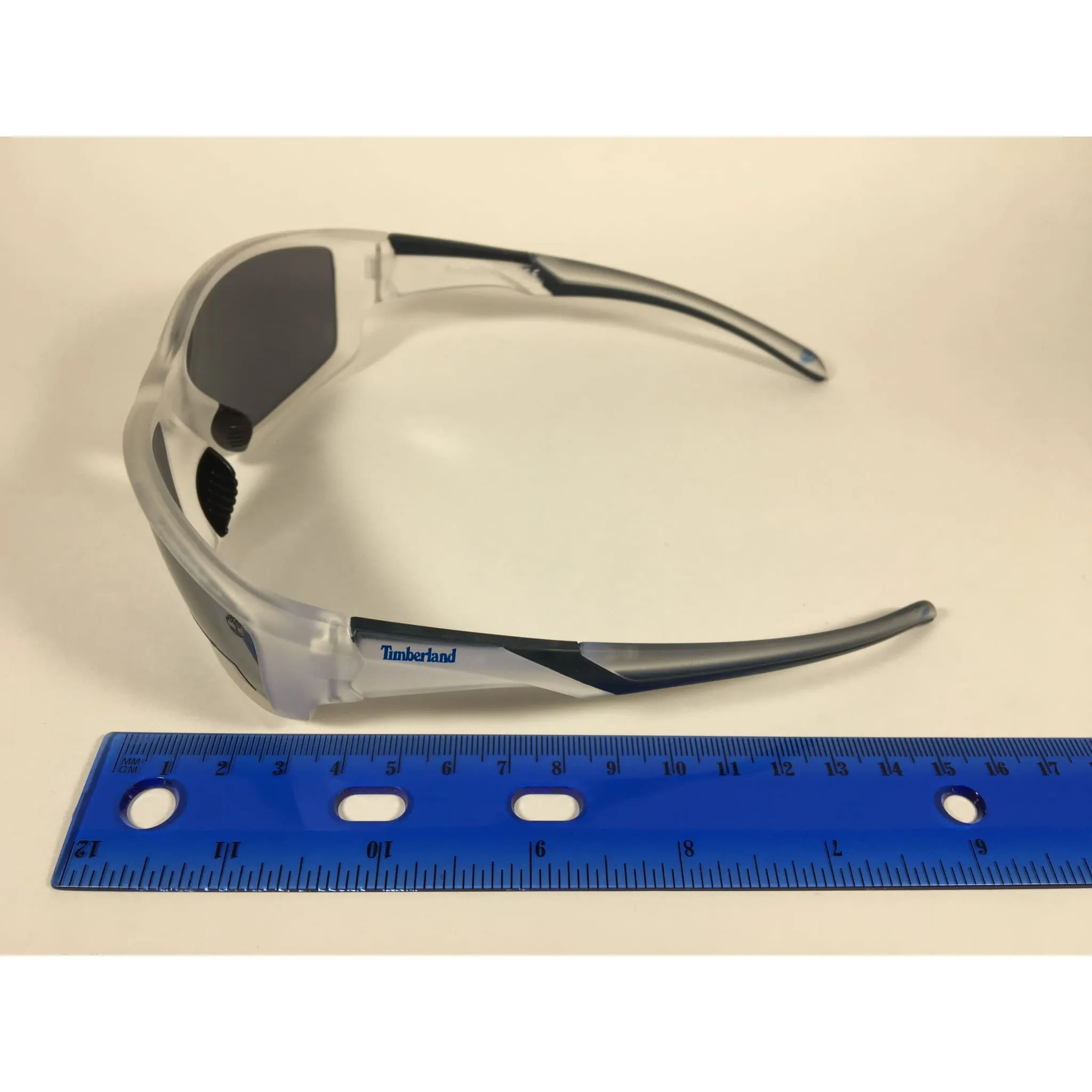 Timberland Polarized Wrap Sunglasses Smoke Crystal Gray Lens TB7150 26D