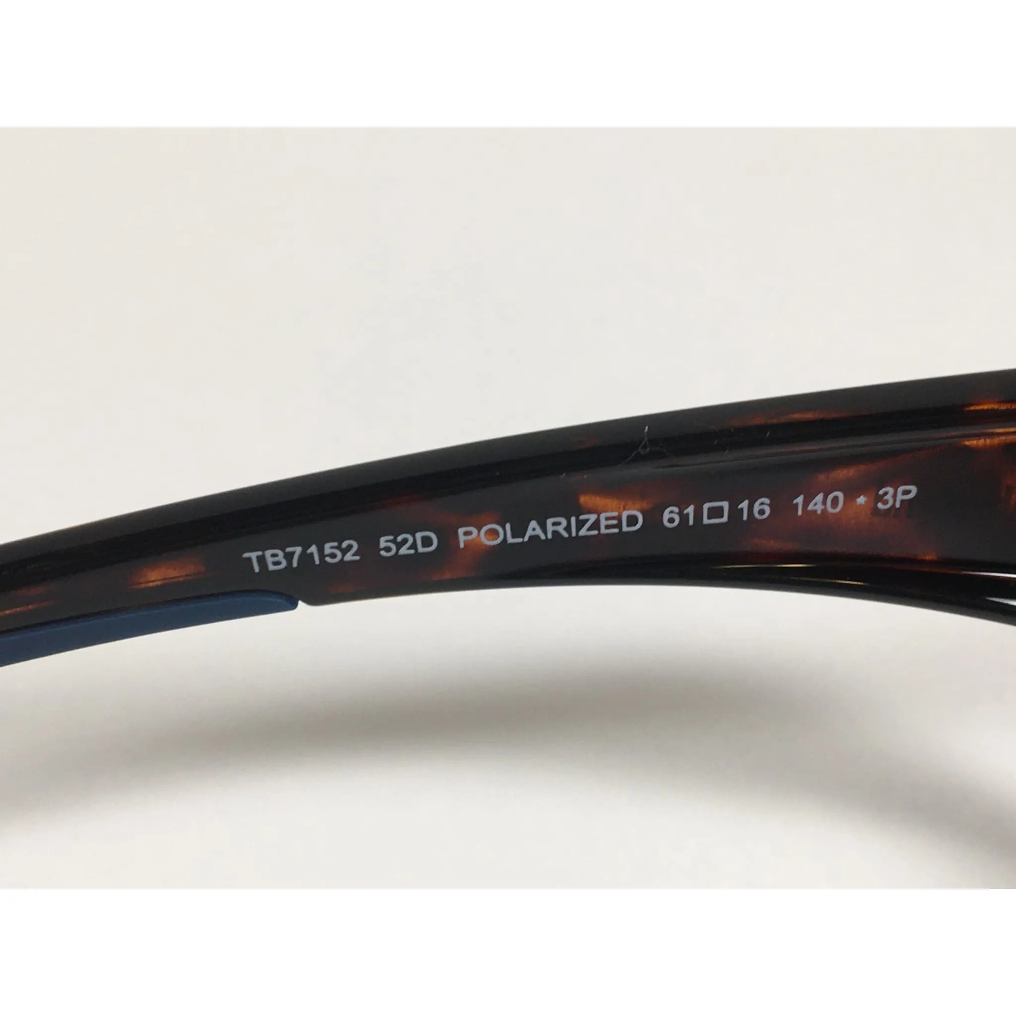 Timberland Polarized Wrap Sunglasses Tortoise Blue Mirror Lens TB7152 52D