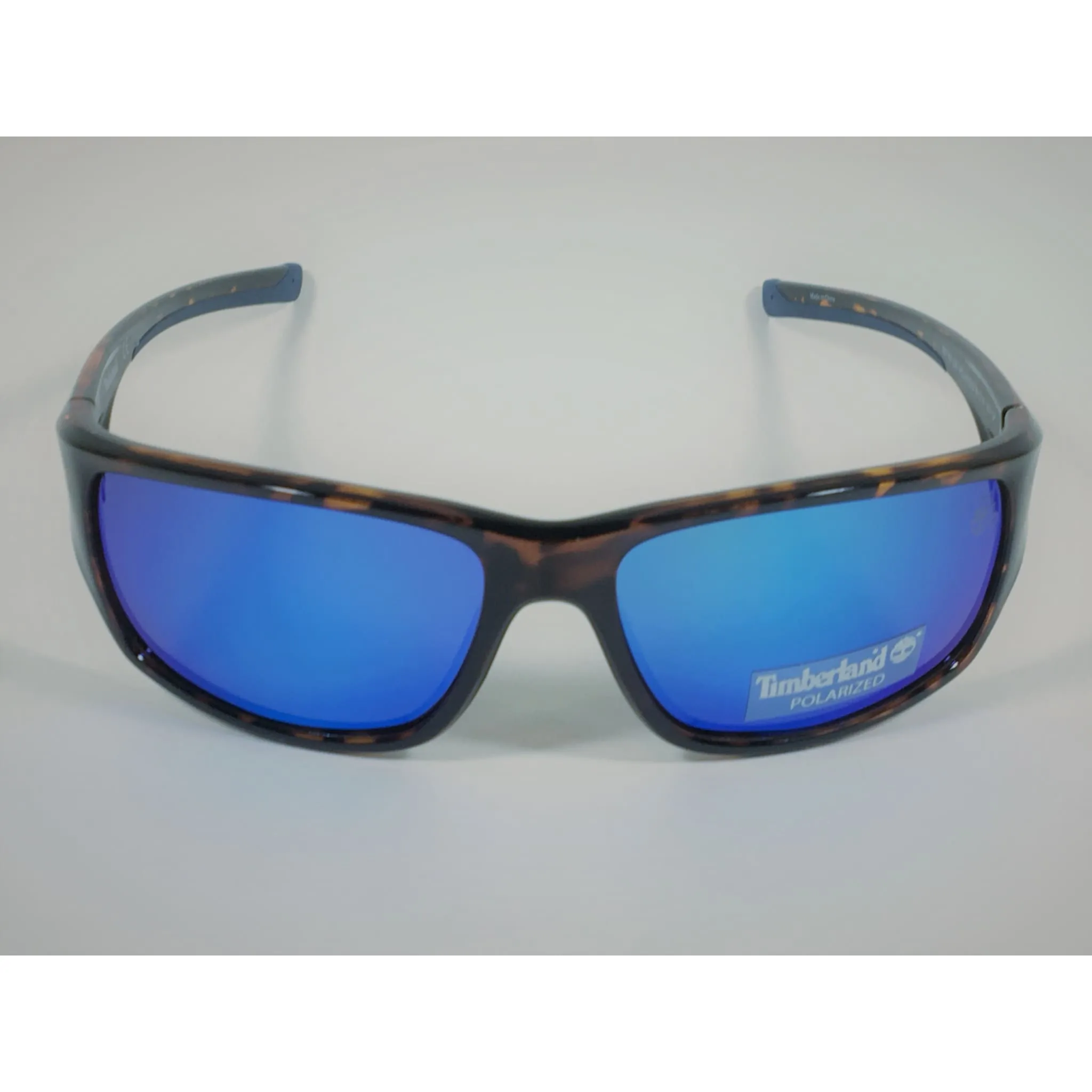 Timberland Polarized Wrap Sunglasses Tortoise Blue Mirror Lens TB7152 52D