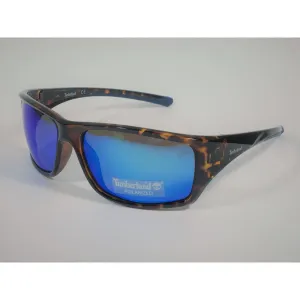 Timberland Polarized Wrap Sunglasses Tortoise Blue Mirror Lens TB7152 52D