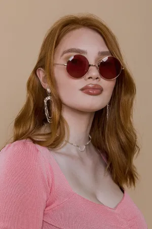 Tint Round Frame Sunglasses