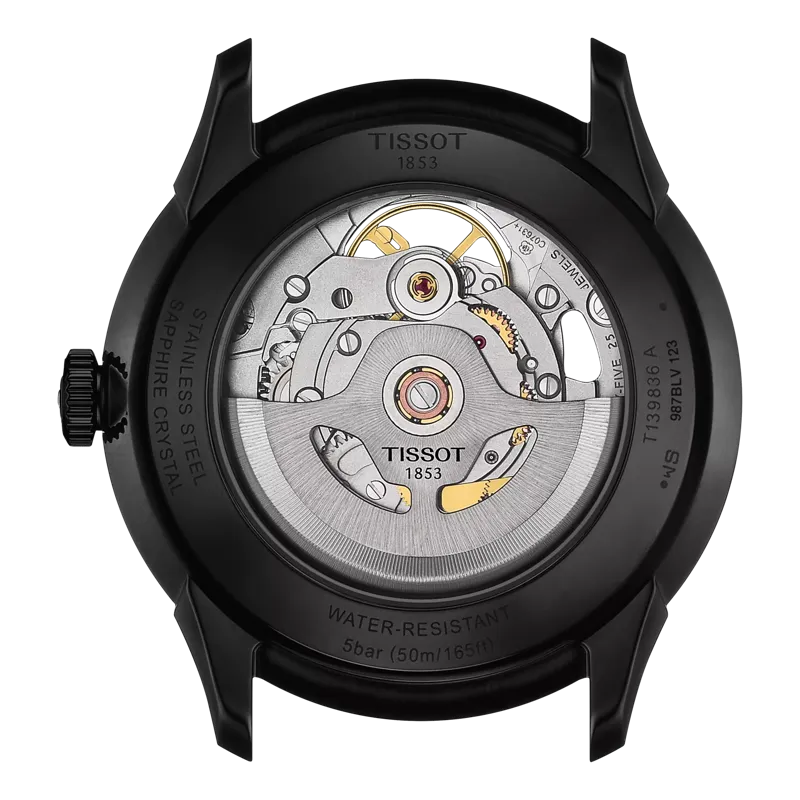 Tissot Chemin Des Tourelles Skeleton Wristwatch, Gunmetal Dial, 39mm (T1398363644100)