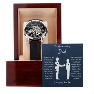To My Amazing Dad, I love You, Your Son - Openwork Watch