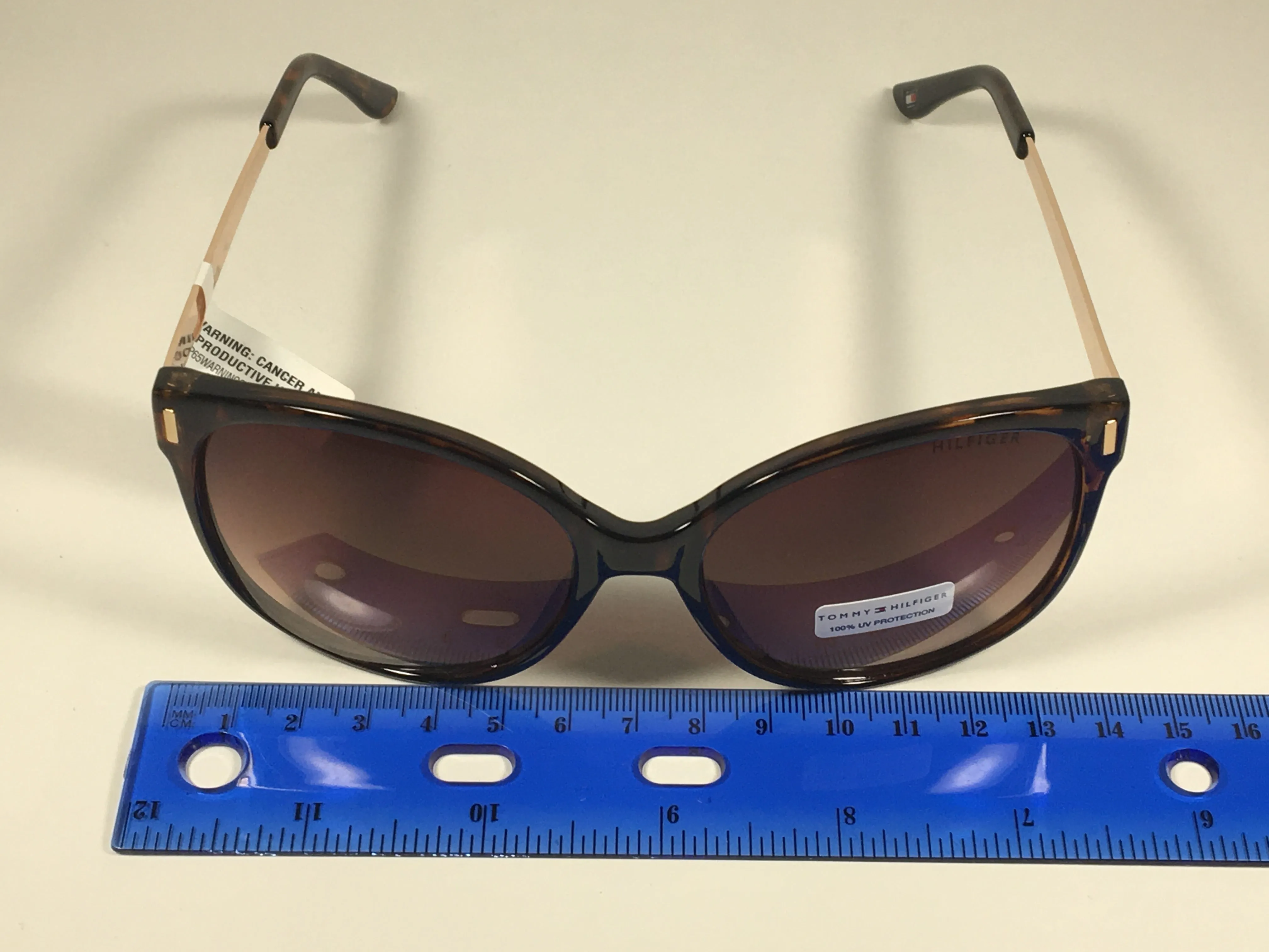 Tommy Hilfiger Breeda Sunglasses Brown Tortoise Gold Tone Frame Brown Gradient Lens BREEDA WP OL429