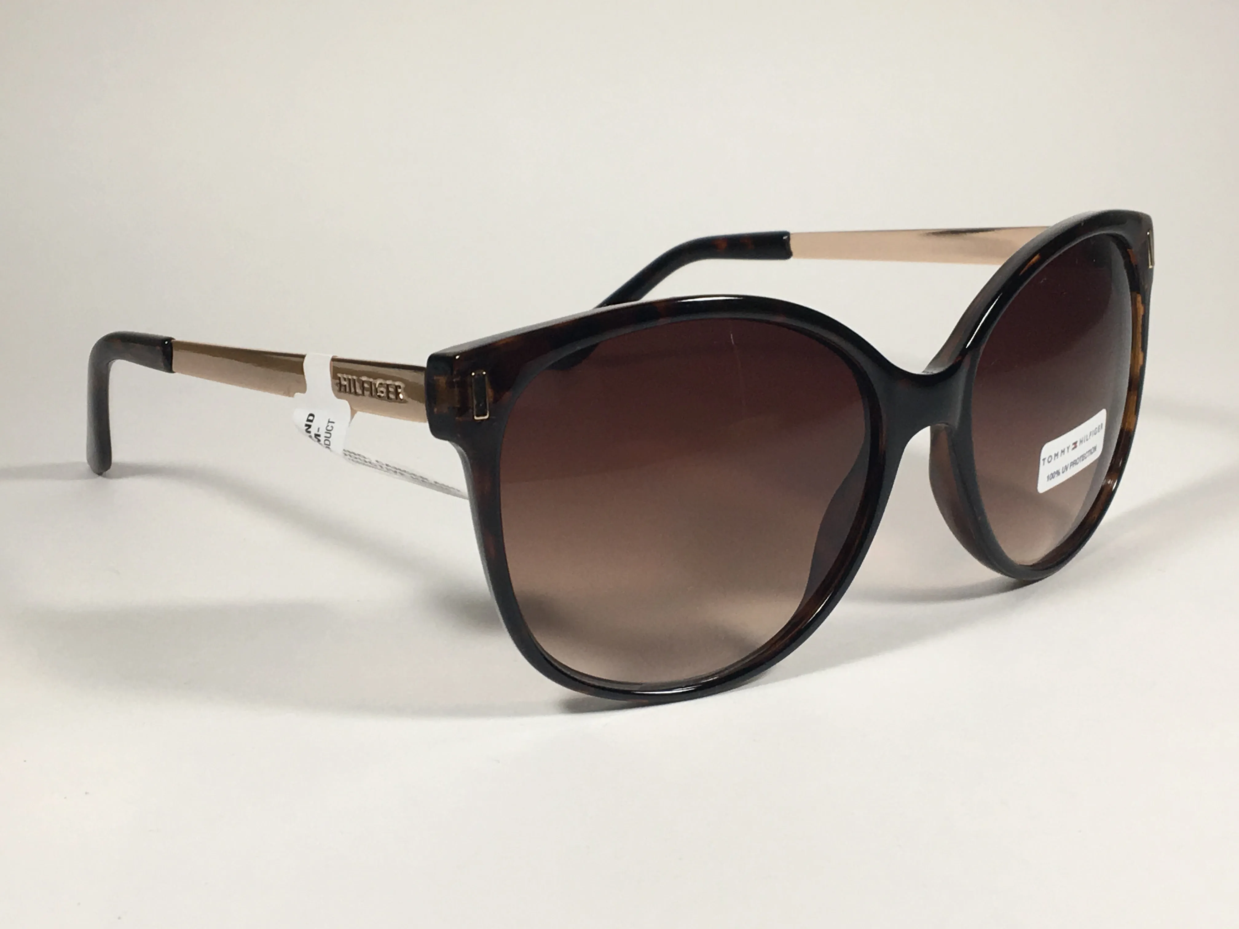 Tommy Hilfiger Breeda Sunglasses Brown Tortoise Gold Tone Frame Brown Gradient Lens BREEDA WP OL429