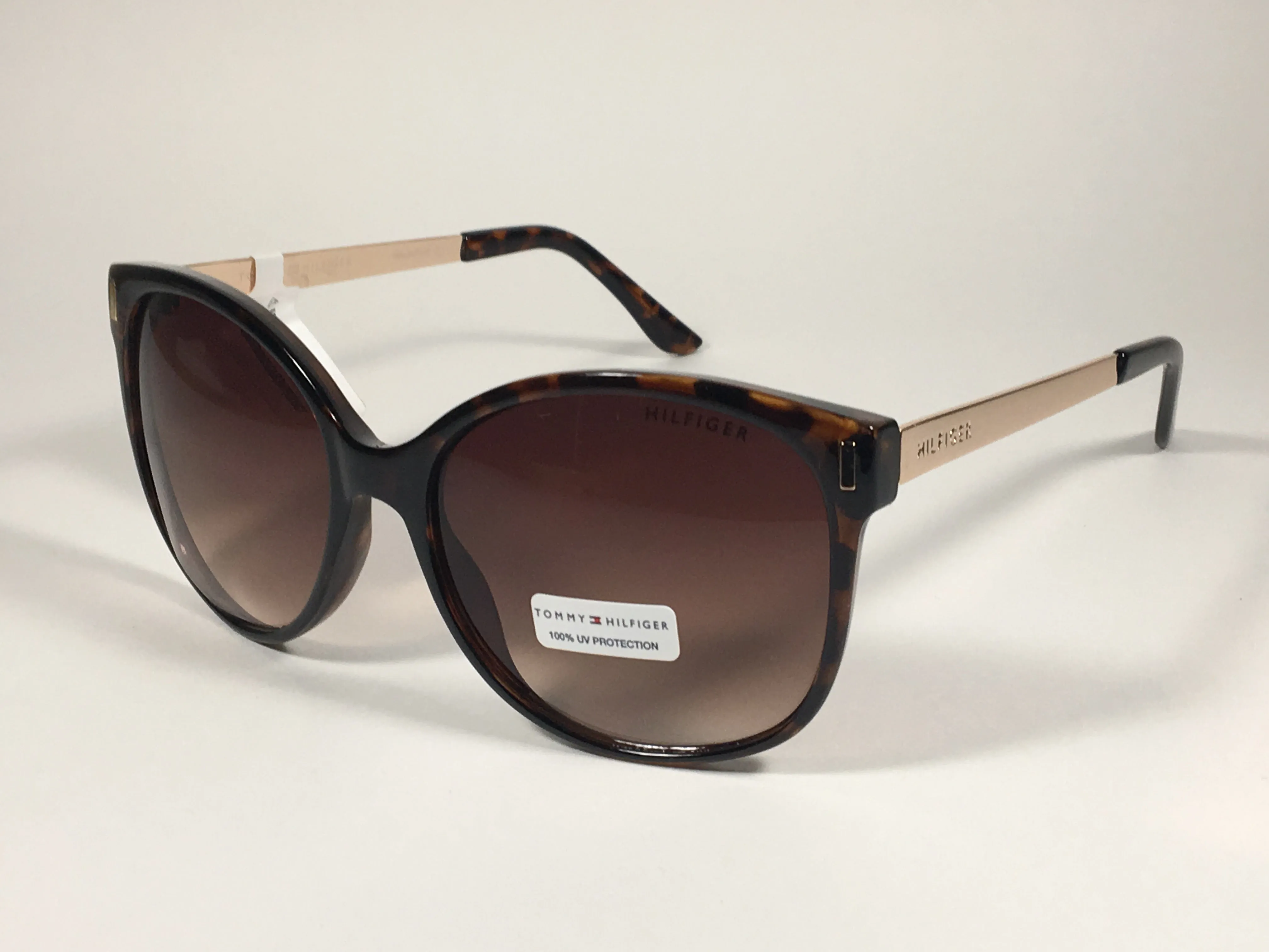 Tommy Hilfiger Breeda Sunglasses Brown Tortoise Gold Tone Frame Brown Gradient Lens BREEDA WP OL429