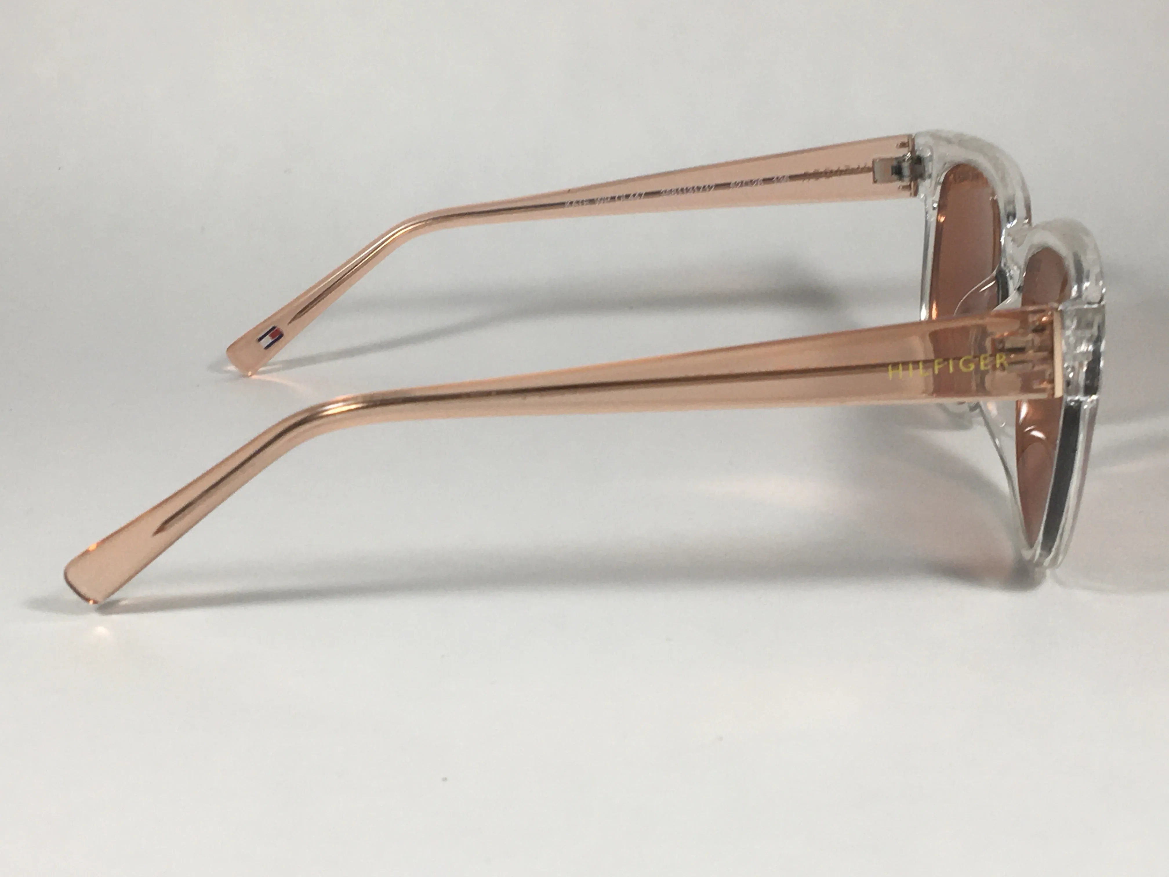 Tommy Hilfiger Kate Square Sunglasses Pink Crystal Rose Gold Mirror Lens KATE WP OL447