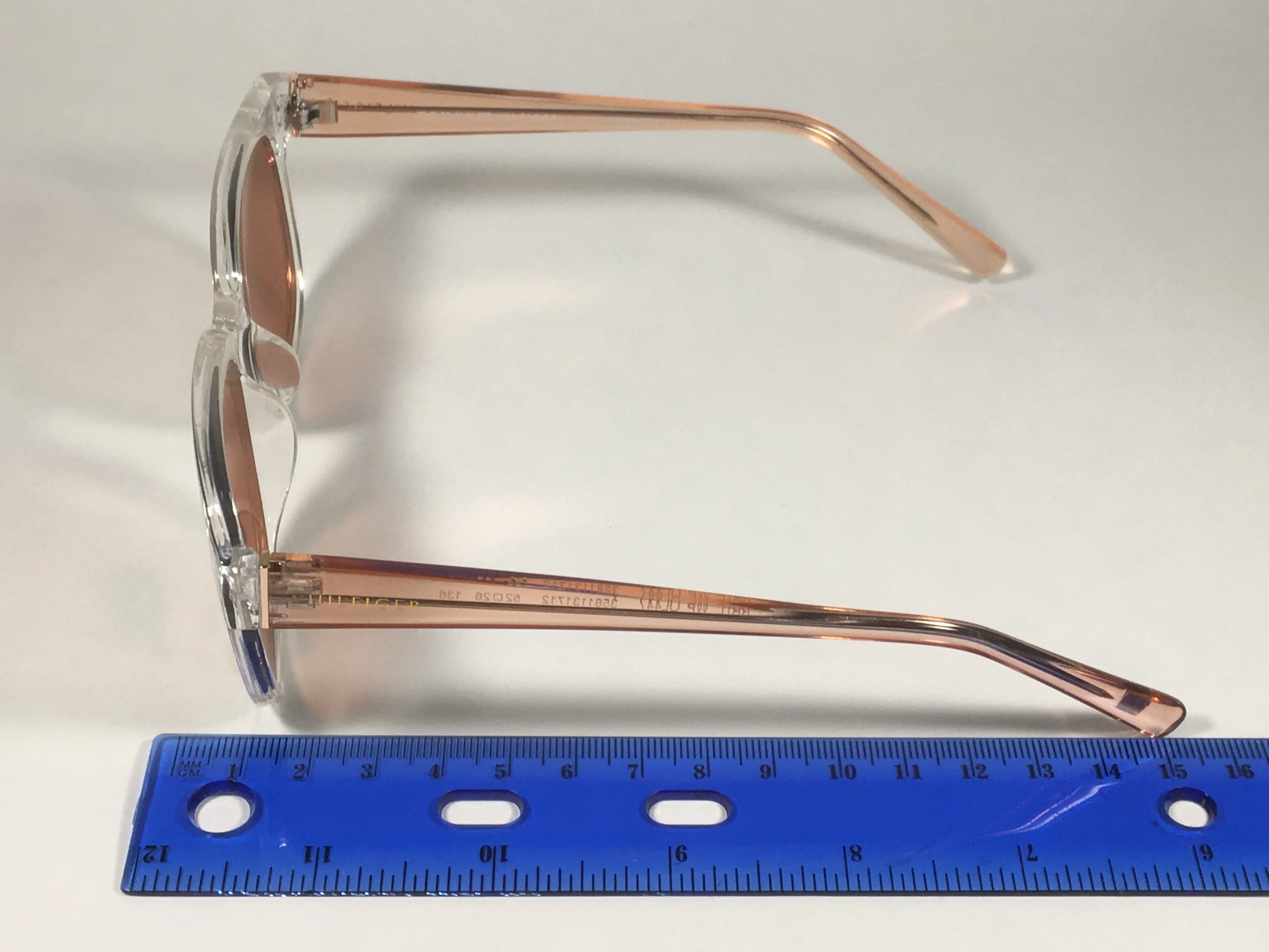 Tommy Hilfiger Kate Square Sunglasses Pink Crystal Rose Gold Mirror Lens KATE WP OL447