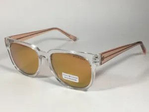 Tommy Hilfiger Kate Square Sunglasses Pink Crystal Rose Gold Mirror Lens KATE WP OL447