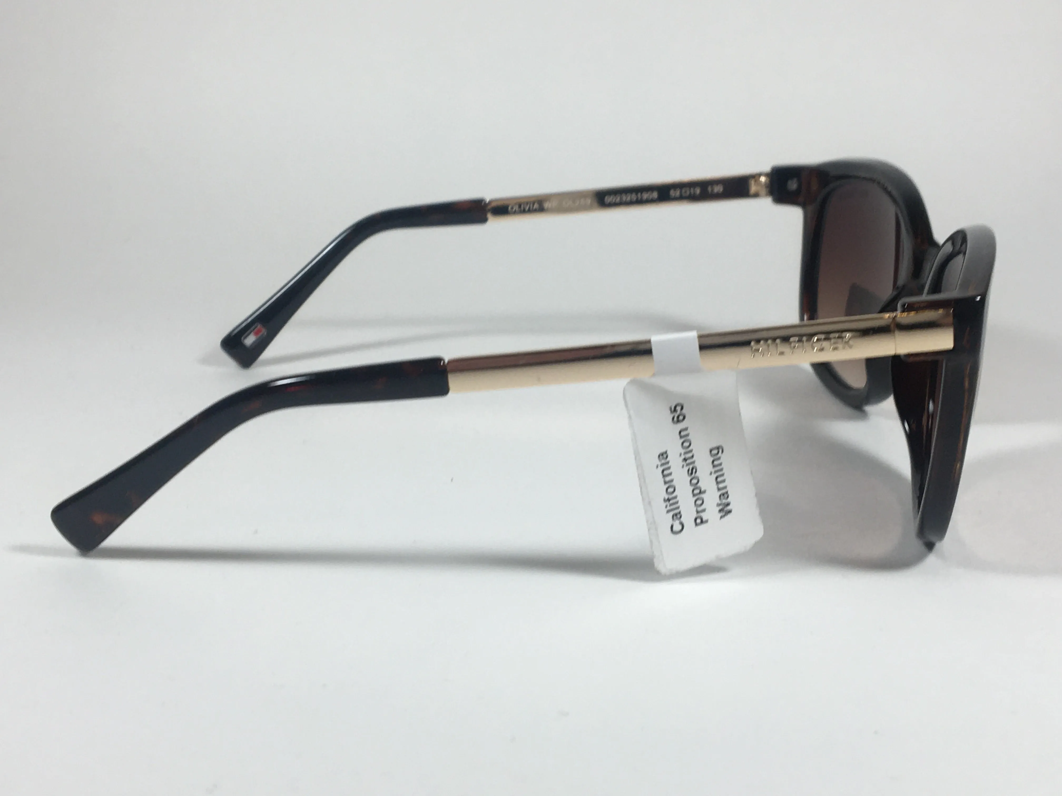 Tommy Hilfiger Olivia Square Sunglasses Brown Tortoise and Gold Frame Brown Lens OLIVIA WP OL269