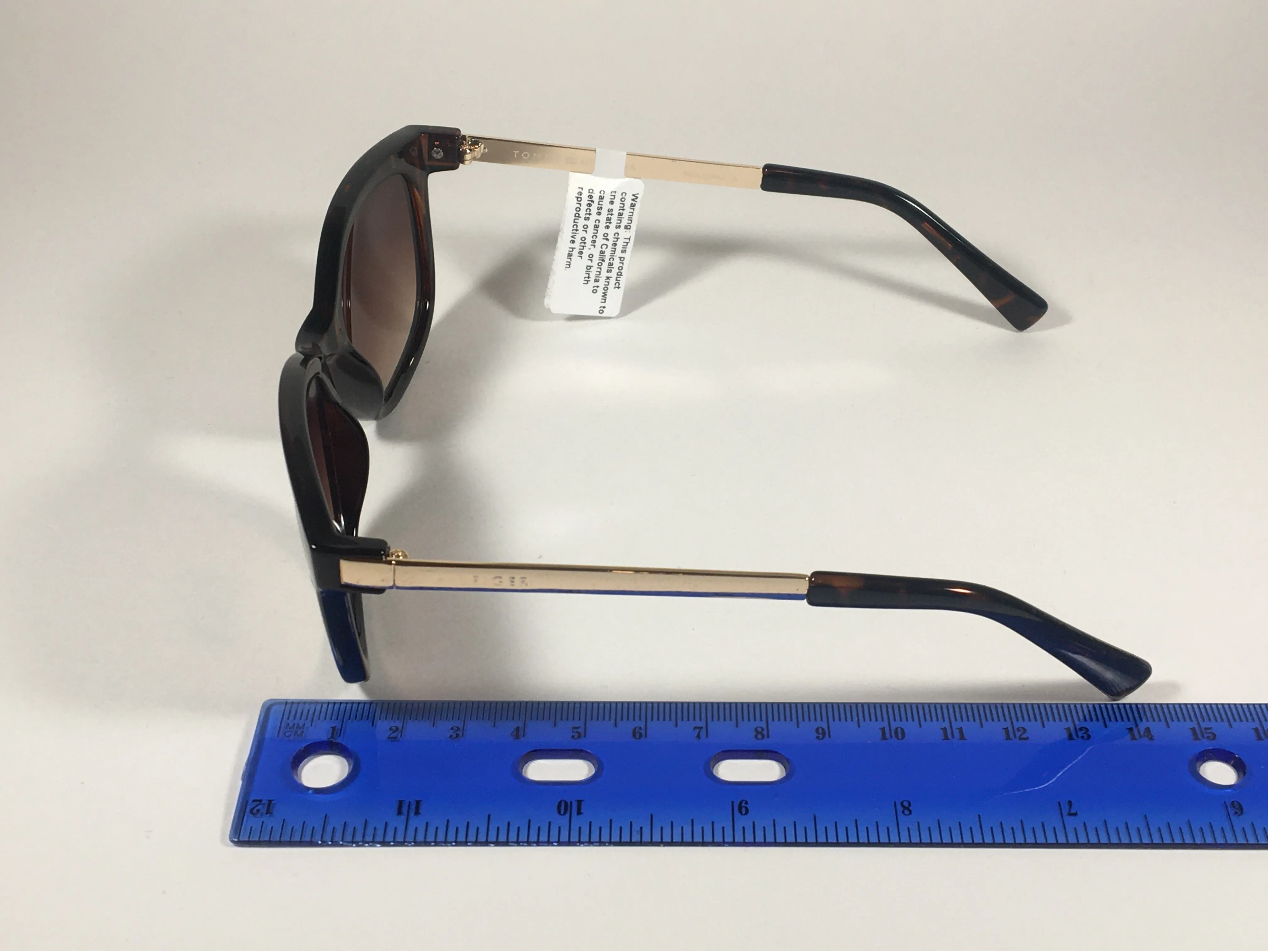 Tommy Hilfiger Olivia Square Sunglasses Brown Tortoise and Gold Frame Brown Lens OLIVIA WP OL269