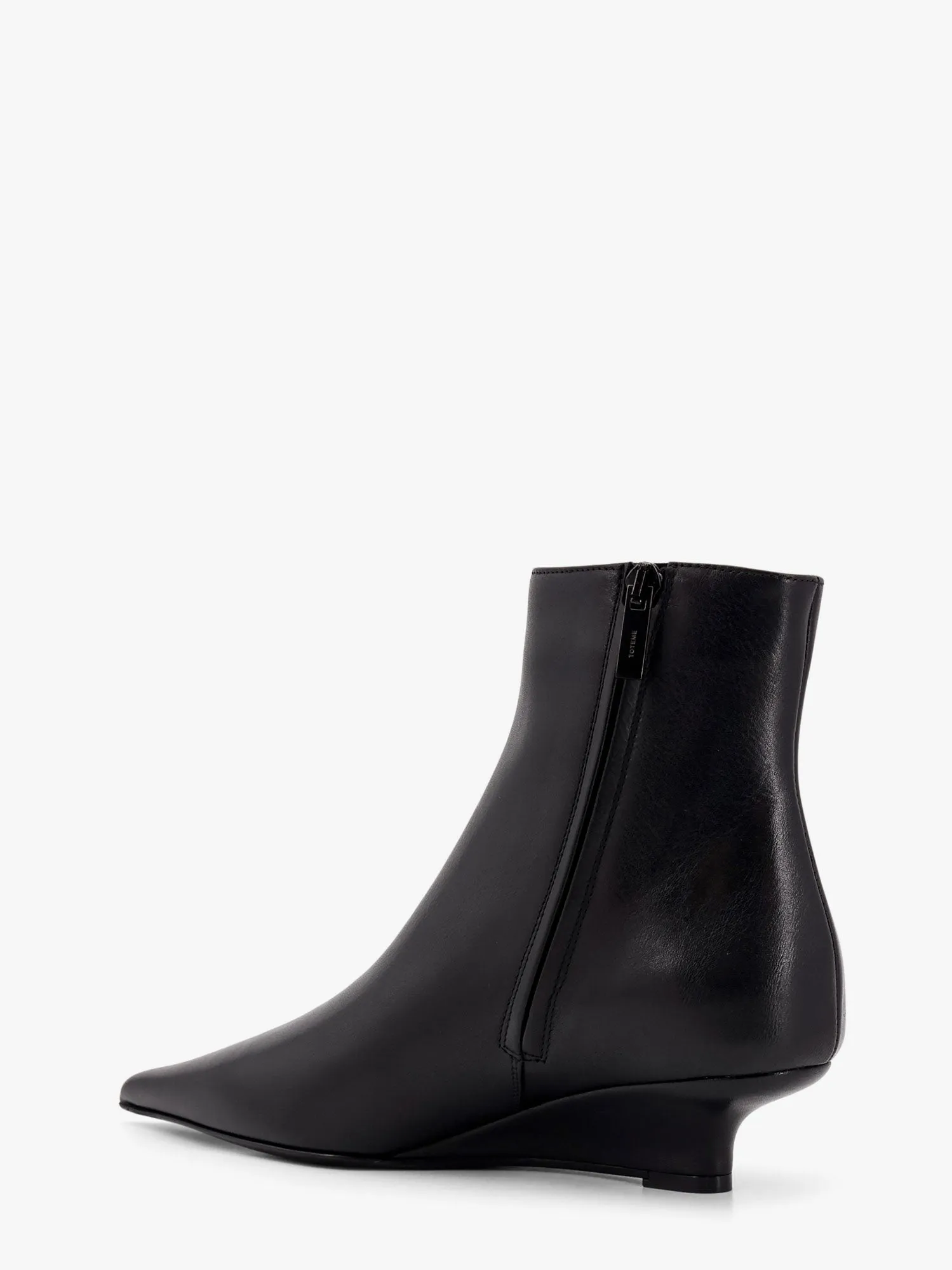 Toteme Leather Ankle Boots With Wedge Heel